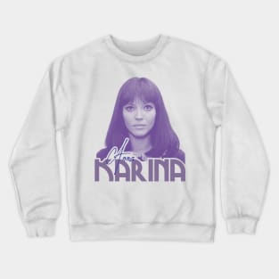 Anna Karina ))(( Avant Garde Film Actress Tribute Crewneck Sweatshirt